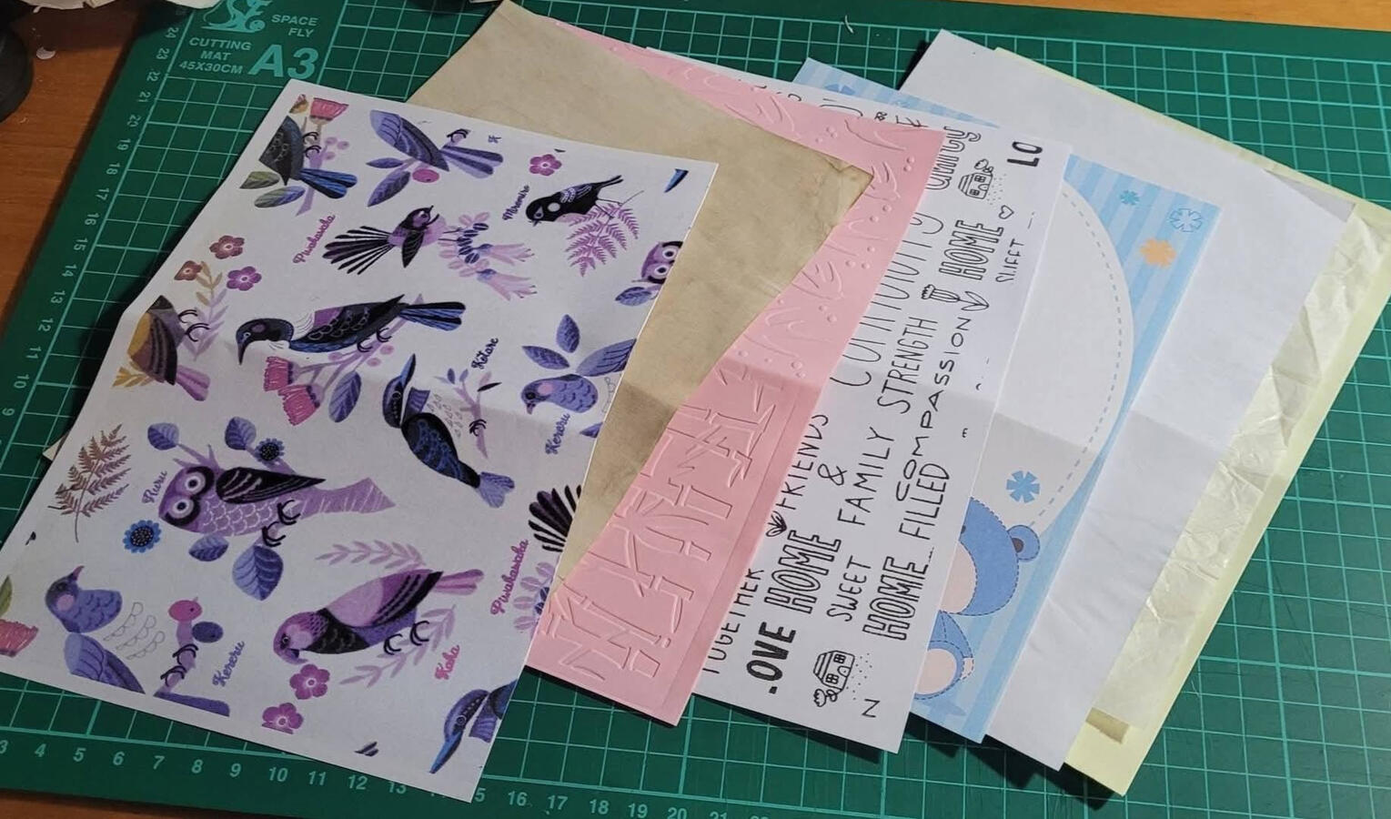 Each journal has similar papers inside. Not all the same, though. Not knowing what's coming next is part of what makes these pretty little journals so much fun.