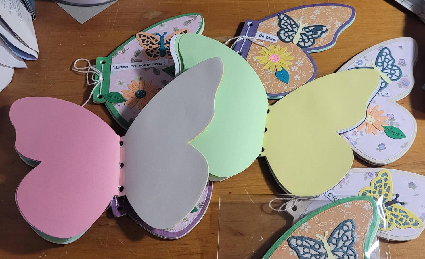 Showing off the pretty papers. Showing off the pretty papers.