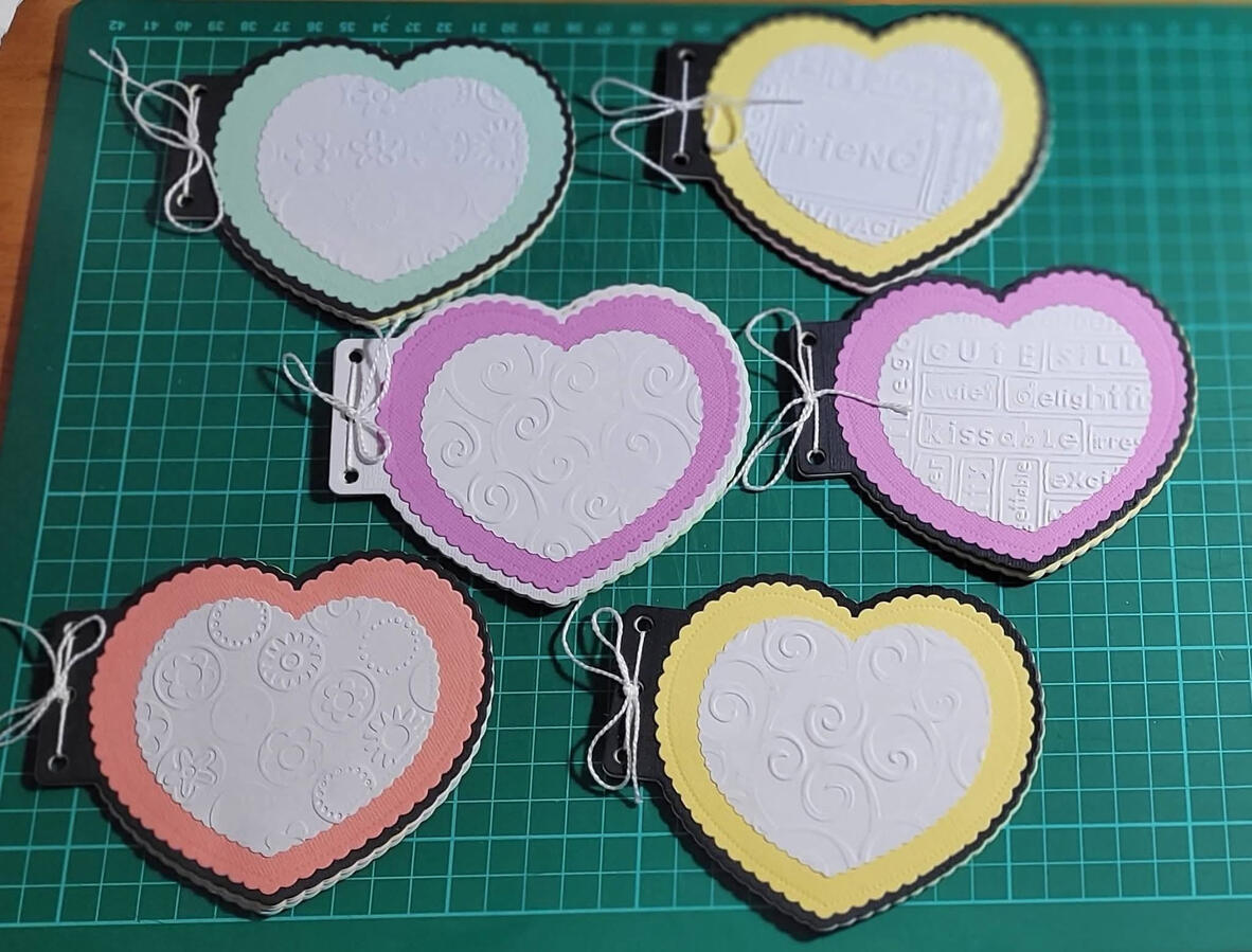 Sweetheart journals with embossed covers Sweetheart journals with embossed covers
