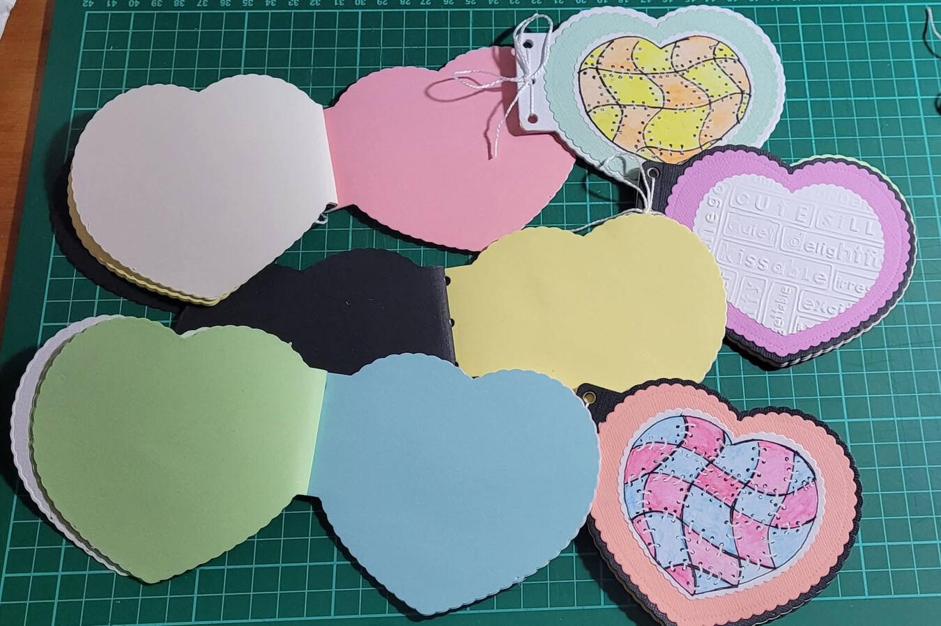 Sweetheart journals showing their insides. Sweetheart journals showing their insides.