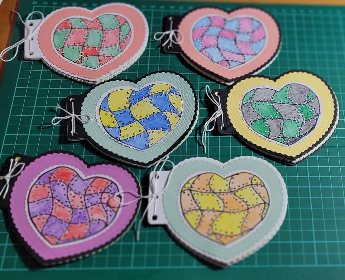 Sweetheart journals with watercolour art